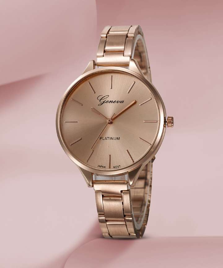 Geneva Platinum Analog Watch For Women Buy Geneva Platinum Analog Watch For Women Stylish Rose Gold GP 409 Online at Best Prices in India Flipkart