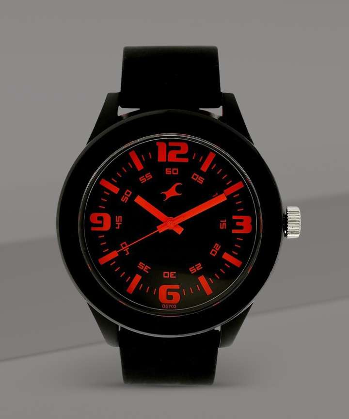 Fastrack watch red and black best sale