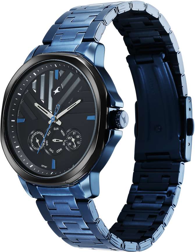 Fastrack Fleek Quartz Multifunction Black Dial Stainless Steel 