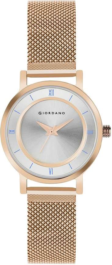 GIORDANO Giordano Analog Men s Watch Silver Dial Rose Gold Colored Strap Analog Watch For Couple Buy GIORDANO Giordano Analog Men s Watch Silver Dial Rose Gold Colored Strap Analog Watch