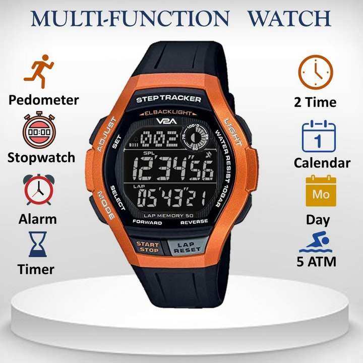 Digital watch with countdown timer discount