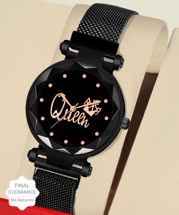 MAAN INTERNATIONAL queen watch Black Analog Watch For Women