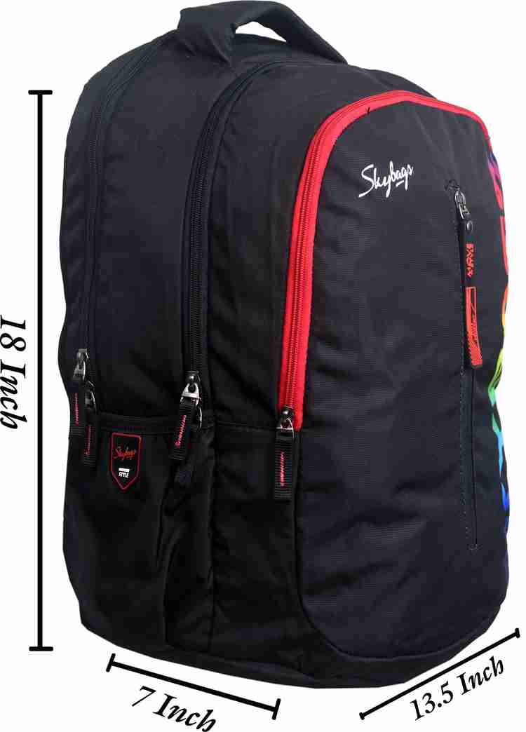 SKYBAGS DRIP 08 BLACK 36 L Backpack BLACK AND RED Price in India Flipkart