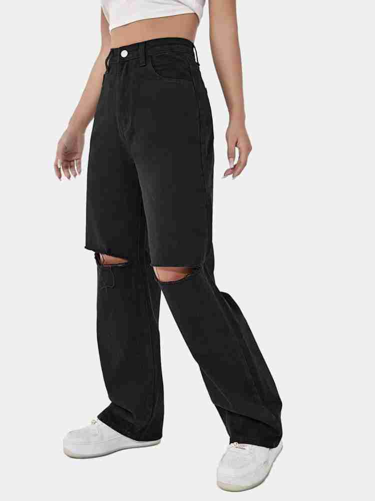 KOTTY Flared Women Black Jeans - Buy KOTTY Flared Women Black Jeans Online  at Best Prices in India