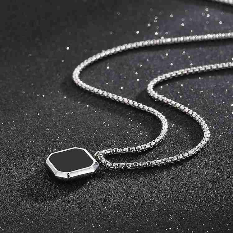 Silver chain locket for outlet men