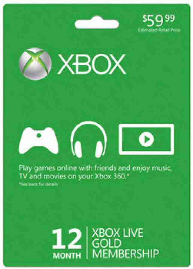 Xbox Live 12 Month Gold Membership Card