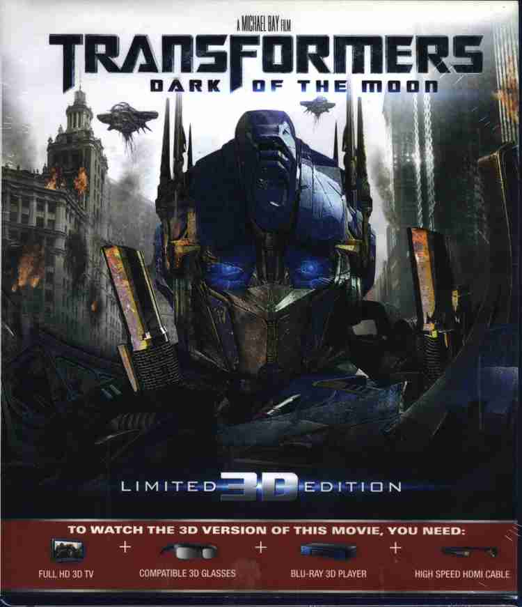Transformers dark of the moon 3d blu ray deals