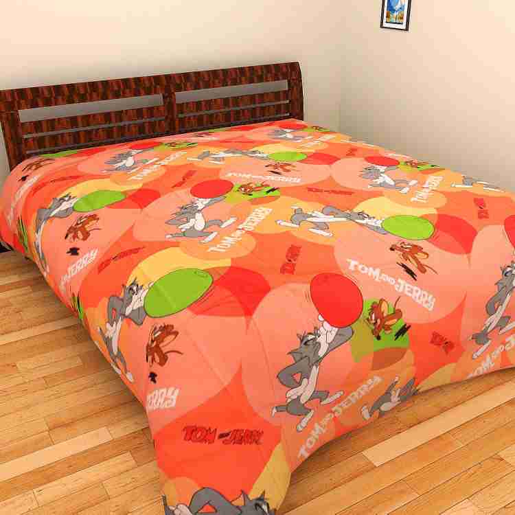Portico Barbie Tom and Jerry Cotton Double Cartoon Flat Bedsheet