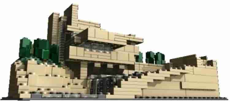 Lego architecture falling store water