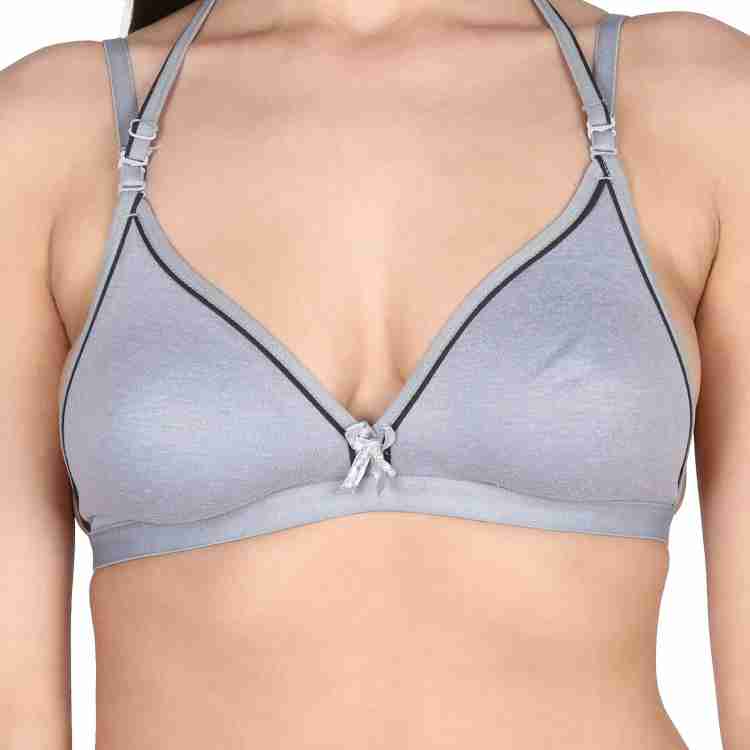 Girls Look Fashion Women Full Coverage Bra - Buy Grey Girls Look