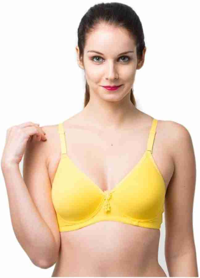 Buy FASTDEAL Women T-Shirt Lightly Padded Bra (Yellow) PACK OF 1 (size-32A)  Online at Best Prices in India - JioMart.
