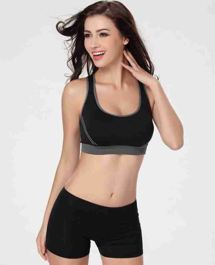 Piftif Women Sports Lightly Padded Bra - Buy black Piftif Women Sports  Lightly Padded Bra Online at Best Prices in India