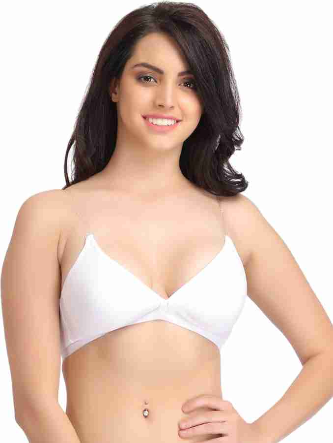 Buy Cotton Non-Padded Non-Wired Bra with Detachable Straps In