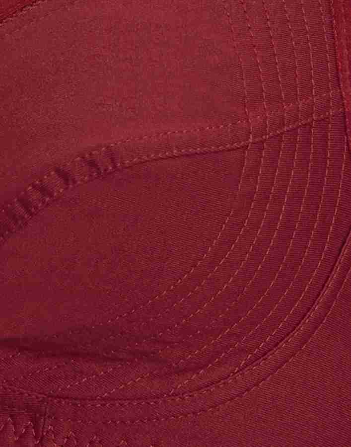 Buy Non-Padded Non-Wired Bra In Maroon With Full Cups Online India, Best  Prices, COD - Clovia - BR0469P09