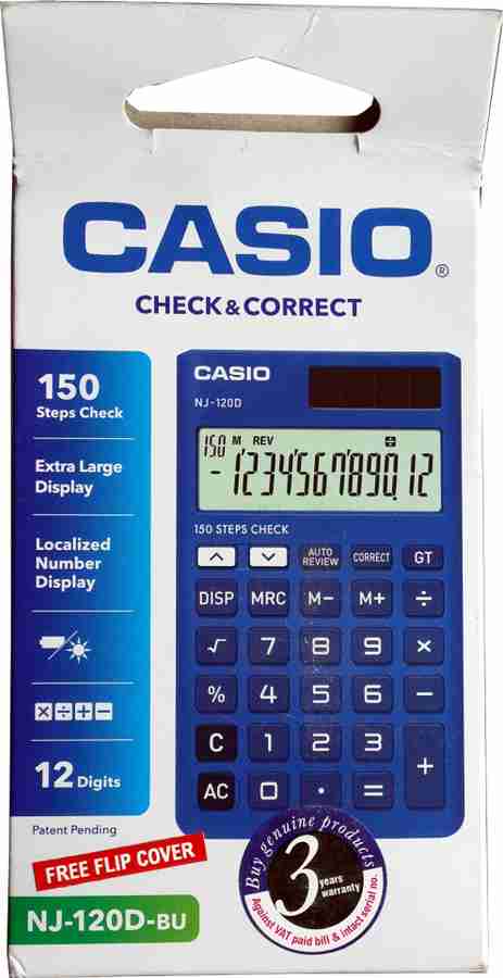 Flipkart CASIO NJ 120D Check Correct Basic Calculator Basic