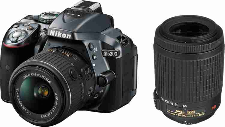 NIKON D5300 DSLR Camera (Body with D-Zoom Kit II Body with AF-P DX 