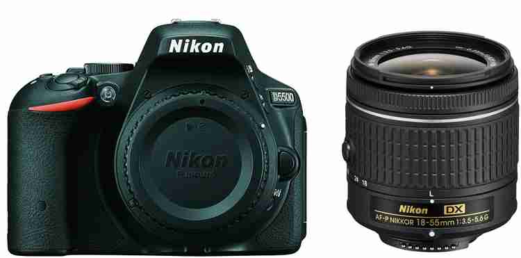 NIKON D5500 DSLR Camera Body with Single Lens: DX AF-P NIKKOR 18  