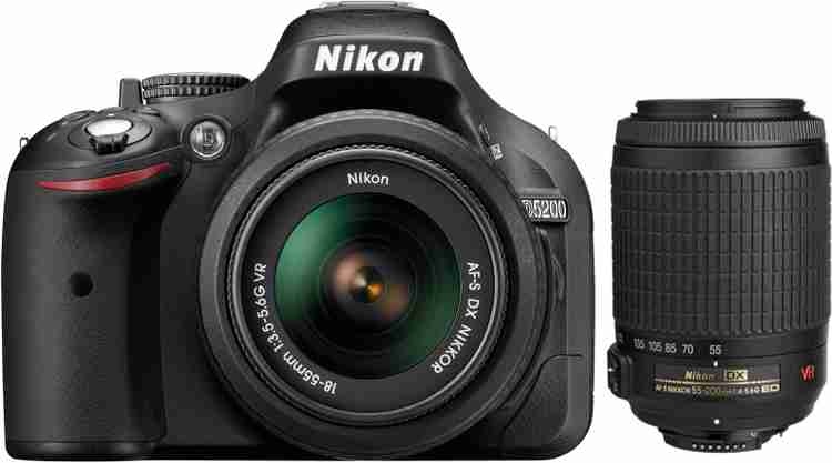 NIKON D5200 DSLR Camera (Body with AF-S 18 - 55 mm VR II + AF-S 55  