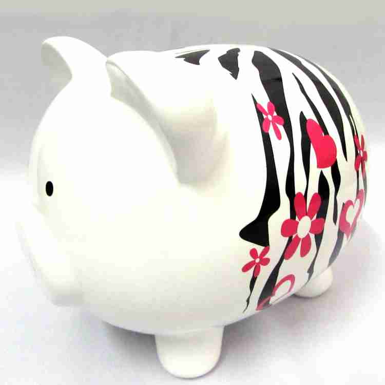 Buddyboo Kids Pig Shaped Kiddy Bank Big Size Black Coin Bank