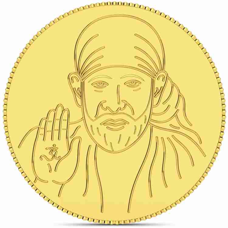 CaratLane Shirdi Sai Baba 24 995 K 2 g Gold Coin Price in India Buy CaratLane Shirdi Sai Baba 24 995 K 2 g Gold Coin Online at Best Prices in India Flipkart