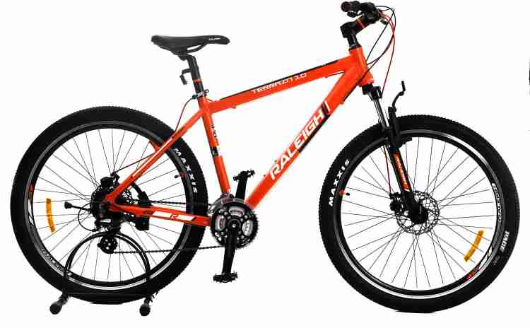 RALEIGH Terrain 10 M S D Disk 27.5 Black Orange 26 T Mountain Hardtail Cycle Price in India Buy RALEIGH Terrain 10 M S D Disk 27.5 Black Orange 26 T Mountain Hardtail Cycle online at Flipkart