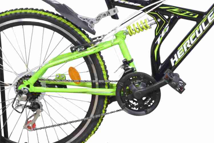 HERCULES Top Gear Tz 130 26T MS V Black Green 26 T Mountain Cycle Price in India Buy HERCULES Top Gear Tz 130 26T MS V Black Green 26 T Mountain Cycle online at Flipkart