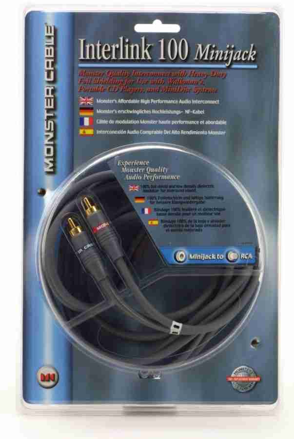 Monster Stereo Audio Cable 6.6 m Foil Shield Interlink 100 RCA 