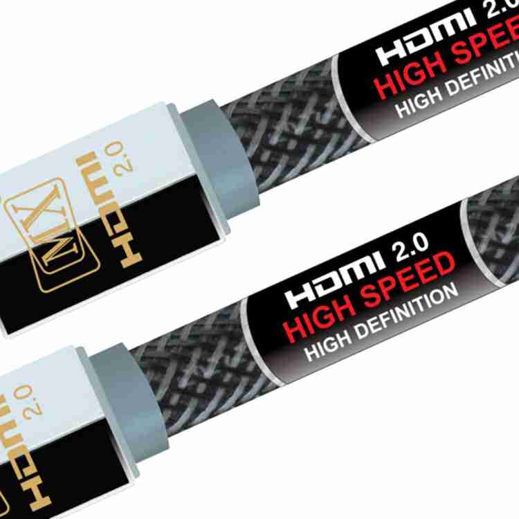 MX HDMI Cable 10 m Copper Braiding Hdmi 2.0 male 10 Mtrs Platinum