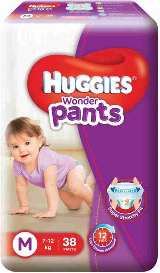 Huggies Wonder Pants M - 38 Piece (7 to 12 kg) - M - Buy 38 Huggies  Disposable Diapers for babies weighing < 7 Kg