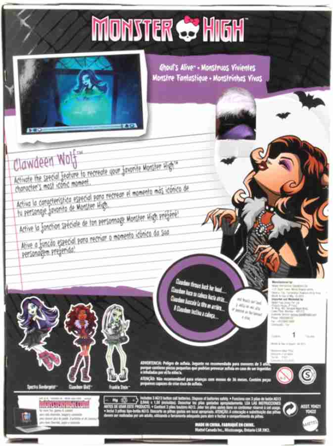Mattel® Monster High Clawdeen Wolf Doll, 1 ct - Fry's Food Stores