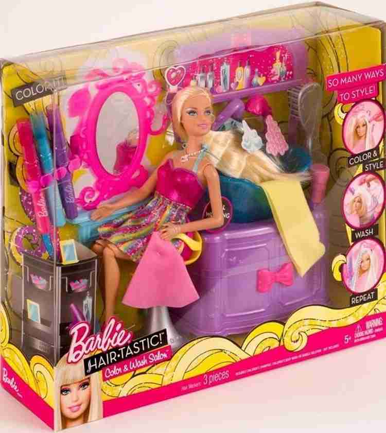 BARBIE Hair Tastic Color Wash Salon Hair Tastic Color Wash Salon Buy Barbie toys in India. shop for BARBIE products in India. Toys for 5 9 Years Kids. Flipkart