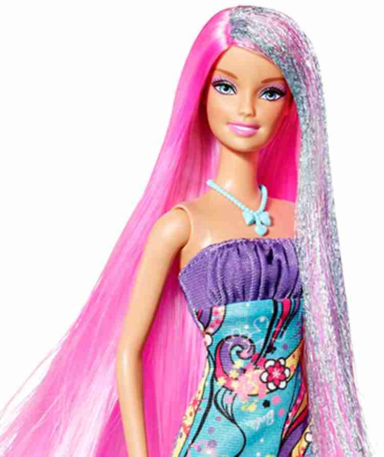 Barbie doll best sale with pink hair