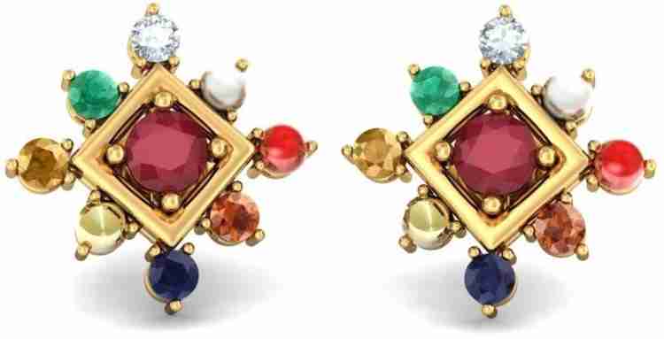 Ruby stud earrings by on sale bluestone