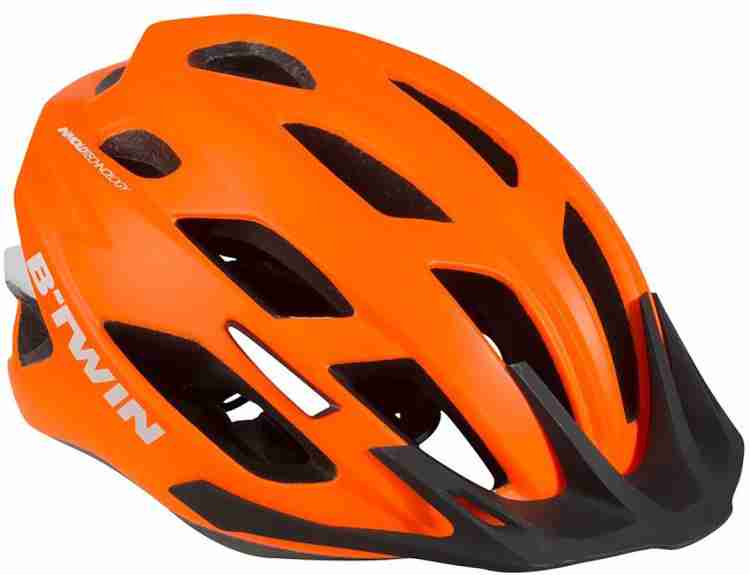 Orange bicycle sales helmet