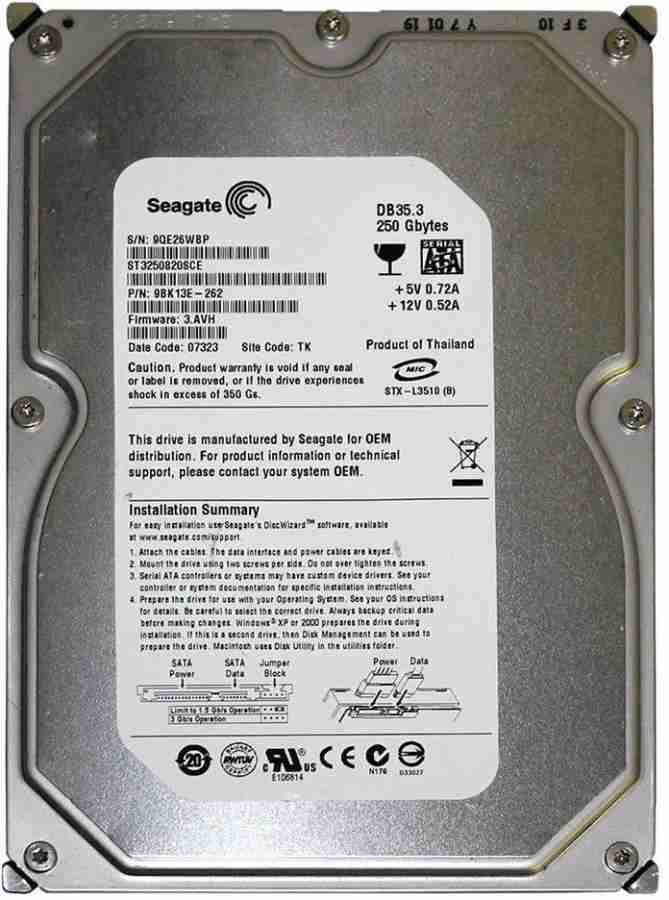 Seagate 250gb sale hard disk