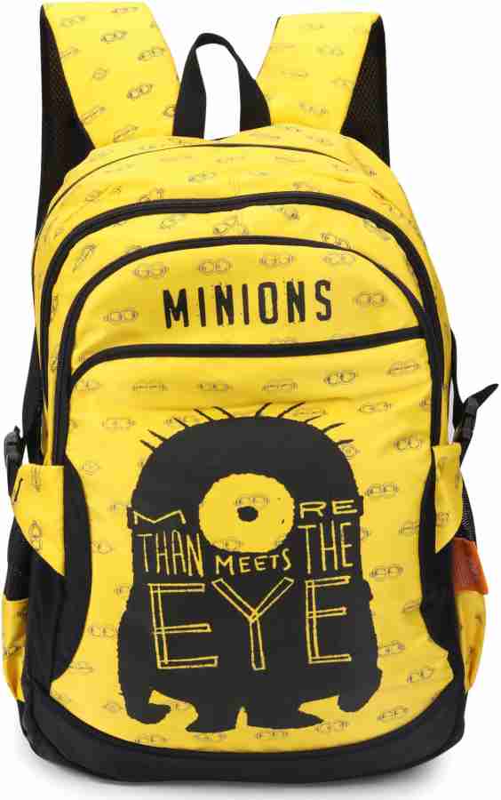 Black backpack with outlet yellow eyes