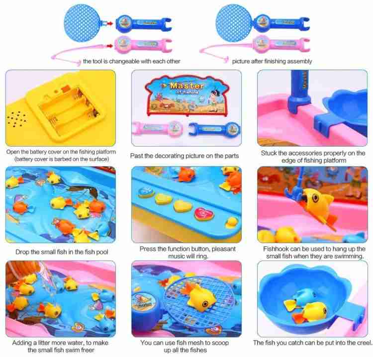 Toys Bhoomi 2 in 1 Colorful Magnetic Fishing Game Toy with the