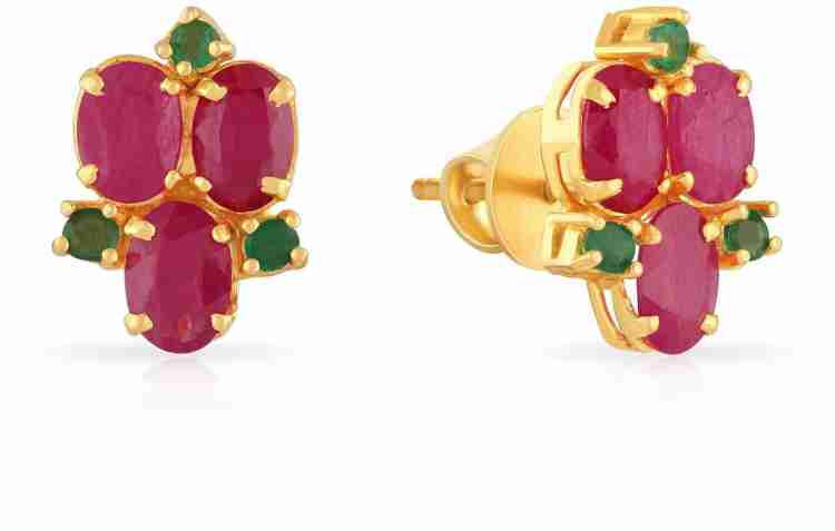 Emerald earrings store malabar gold