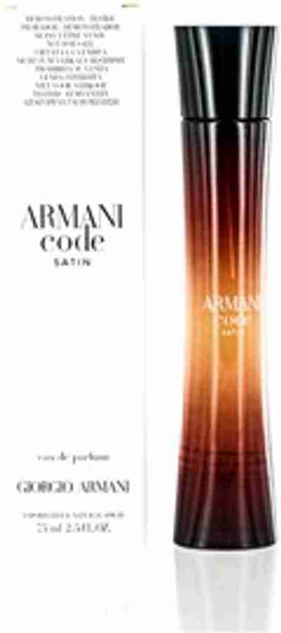 Buy Giorgio Armani Code Satin 1 Edp 2.5 Oz W Edp Eau de Parfum 75 ml Online In India Flipkart