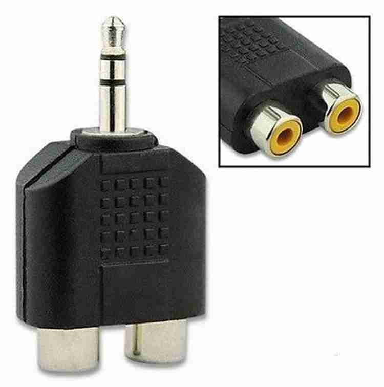 HD RCA Audio Video Cable 1 m 2 RCA Female to 3.5mm Aux Stereo Male