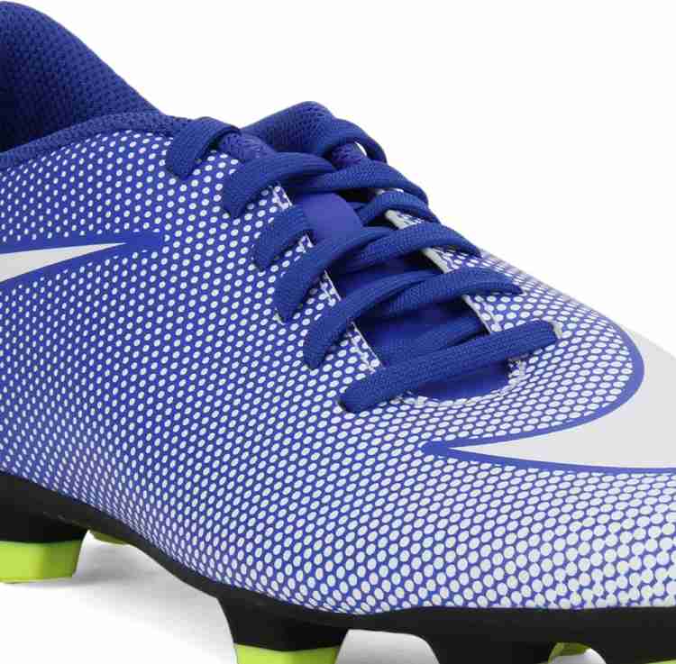 NIKE BRAVATA II FG Football Shoes For Men Buy RACER BLUE WHITE VOLT BLEU COUREUR VOLT BLACN Color NIKE BRAVATA II FG Football Shoes For Men Online at Best Price Shop Online for Footwears