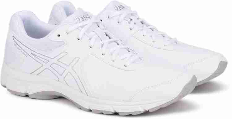 Mens white sales asics shoes