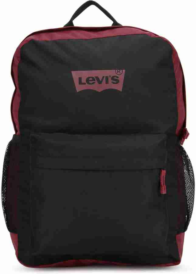 LEVI S Two tone back pack 2.8 L Laptop Backpack Black red Price in India Flipkart