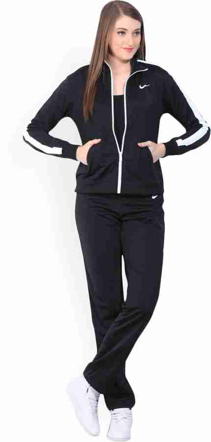 NIKE Printed Women Track Suit Buy BLACK WHITE BLACK WHITE NIKE Printed Women Track Suit Online at Best Prices in India Flipkart