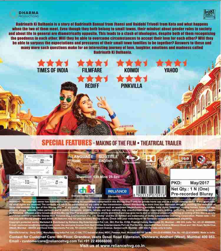 Badrinath Ki Dulhania Price in India Buy Badrinath Ki Dulhania