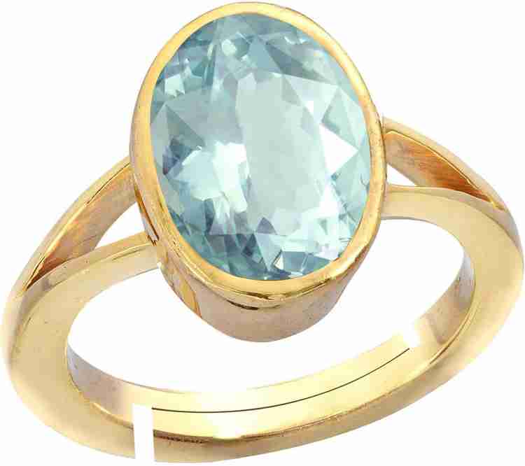 GEMORIO Aquamarine 3.9cts or 4.25ratti Panchdhatu For Women Silver Aquamarine Gold Plated Ring Price in India Buy GEMORIO Aquamarine 3.9cts or 4.25ratti Panchdhatu For Women Silver Aquamarine Gold Pla...