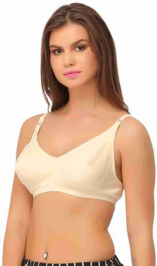 Clovia Cotton Rich Non-Padded Full Support Bra In Skin Women Minimizer Non  Padded Bra - Buy Clovia Cotton Rich Non-Padded Full Support Bra In Skin Women  Minimizer Non Padded Bra Online at