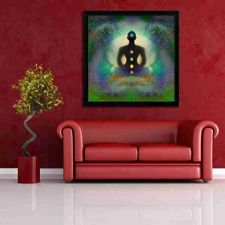 ArtzFolio Yoga Lotus Pose D3 Unframed Premium Canvas Painting