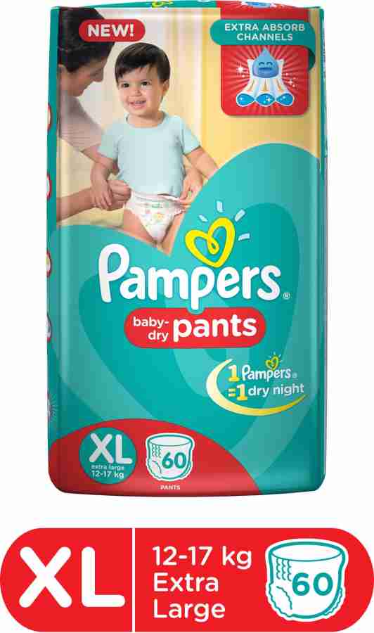 Pampers xl 60 pcs 2024 price