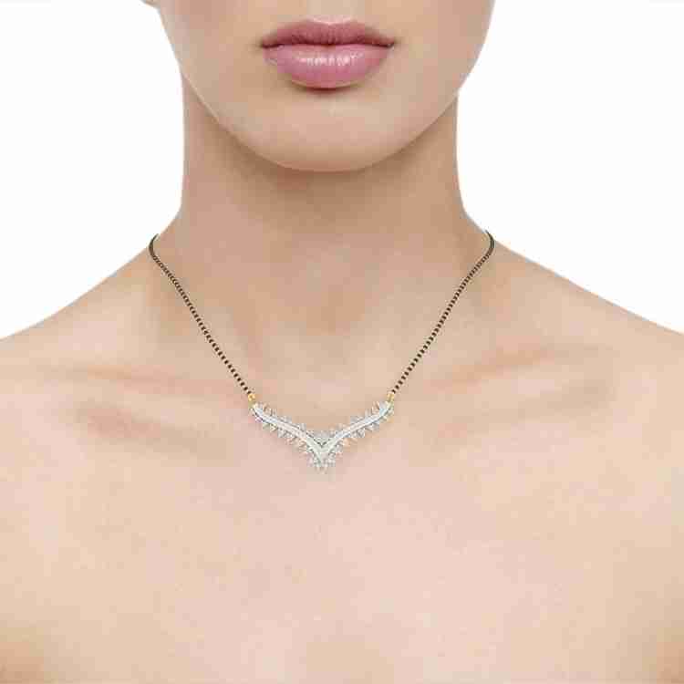 Tbz diamond mangalsutra shop designs with price